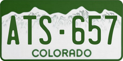CO license plate ATS657