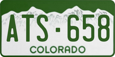 CO license plate ATS658