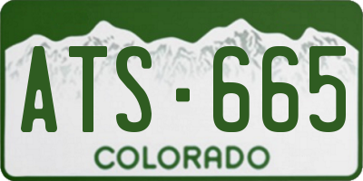 CO license plate ATS665