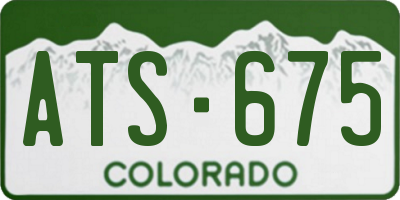 CO license plate ATS675