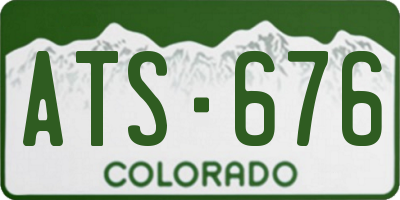 CO license plate ATS676
