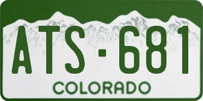 CO license plate ATS681
