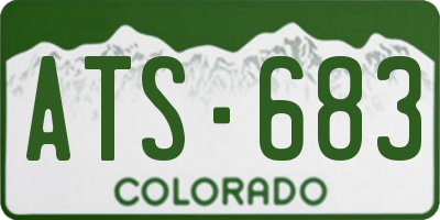 CO license plate ATS683