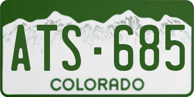 CO license plate ATS685