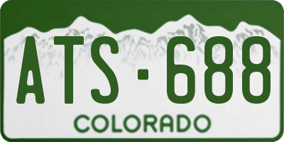 CO license plate ATS688