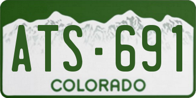 CO license plate ATS691