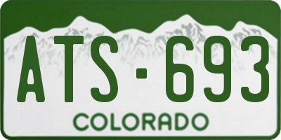 CO license plate ATS693