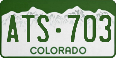 CO license plate ATS703