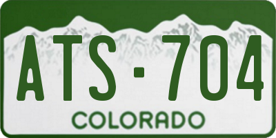 CO license plate ATS704