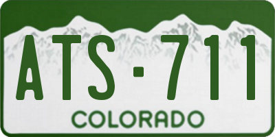 CO license plate ATS711