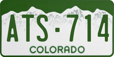 CO license plate ATS714