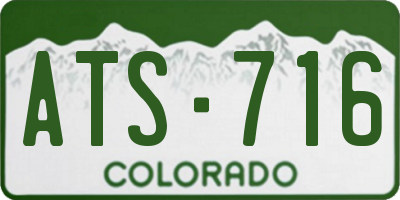 CO license plate ATS716