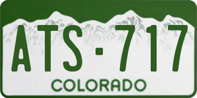 CO license plate ATS717
