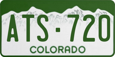 CO license plate ATS720