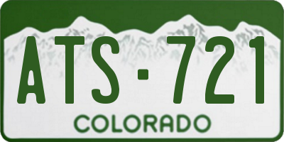 CO license plate ATS721