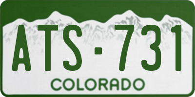 CO license plate ATS731