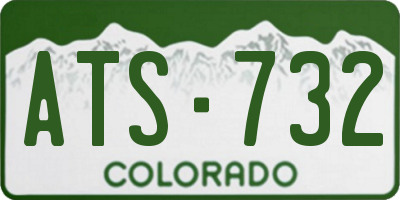 CO license plate ATS732