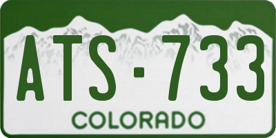 CO license plate ATS733