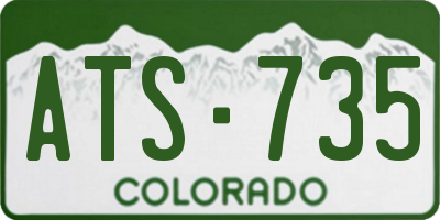 CO license plate ATS735