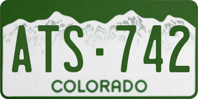 CO license plate ATS742