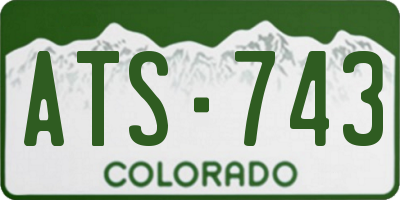 CO license plate ATS743