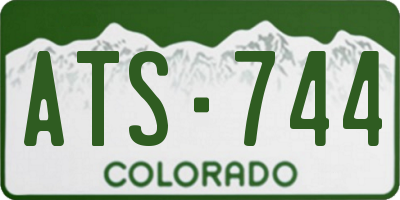 CO license plate ATS744