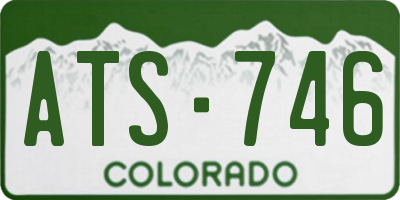 CO license plate ATS746