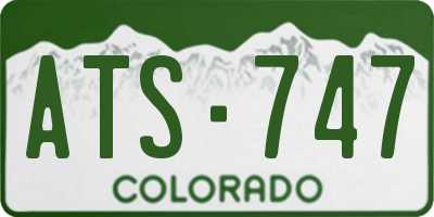 CO license plate ATS747
