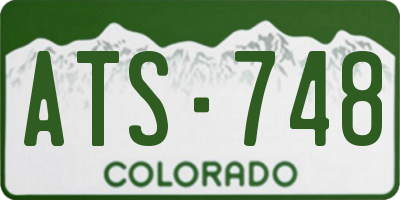 CO license plate ATS748