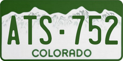 CO license plate ATS752