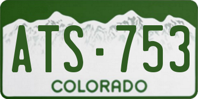 CO license plate ATS753