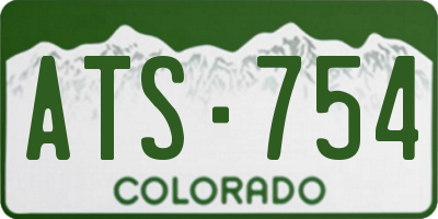 CO license plate ATS754