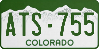 CO license plate ATS755
