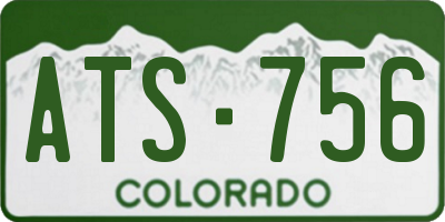 CO license plate ATS756