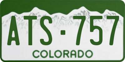 CO license plate ATS757