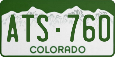 CO license plate ATS760