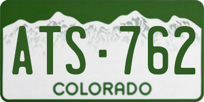 CO license plate ATS762