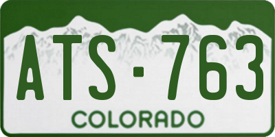 CO license plate ATS763