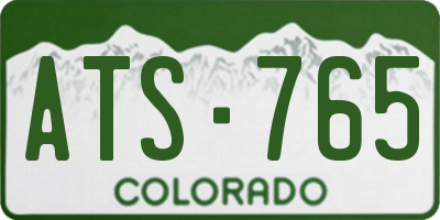 CO license plate ATS765