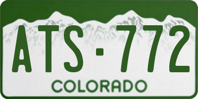 CO license plate ATS772