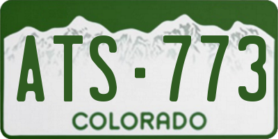 CO license plate ATS773