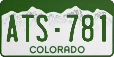 CO license plate ATS781