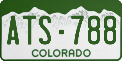 CO license plate ATS788