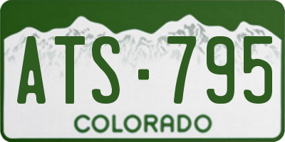 CO license plate ATS795