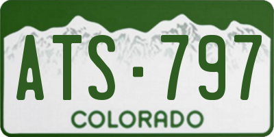 CO license plate ATS797