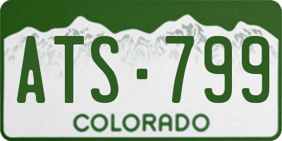 CO license plate ATS799