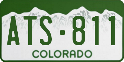 CO license plate ATS811