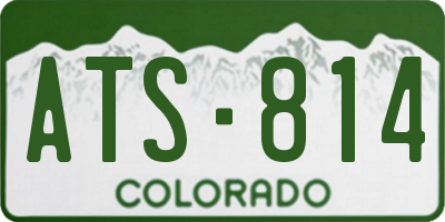 CO license plate ATS814