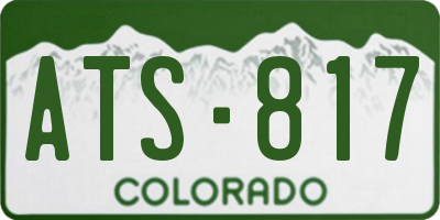 CO license plate ATS817
