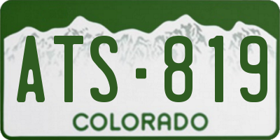 CO license plate ATS819